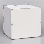 Коробка под торт с окном, белая, 30 х 30 х 30 см
