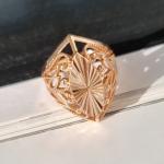 Кольцо коллекция Дубай покрытие позолота с алмазной гранью