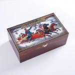 Русское лото в шкатулке "Зимние, веселые забавы", карточка 22 х 8 см