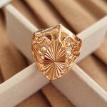Кольцо коллекция Дубай покрытие позолота с алмазной гранью