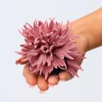 Крабик для волос цветок из ткани