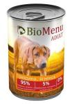 #(А) BioMenu ADULT Консервы д/собак Говядина/Ягненок 95% МЯСО, 410 гр*12 15%