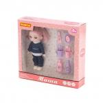 Кукла "Маша" (16 см) на отдыхе + аксессуары (11 элементов) (в коробке №2)