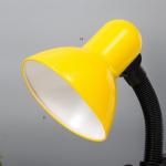 Лампа настольная Е27, светорегулятор на зажиме (220В) желтая (108А) RISALUX