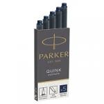 Картриджи чернильные Parker "Cartridge Quink"  смываемые сине-черные, 5 шт., картонная коробка