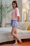 Женская хлопковая пижама с шортами