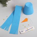 Новогодний карнавальный набор «Снеговик», 3 предмета: ведро, шарф, нос, голубой, на новый год