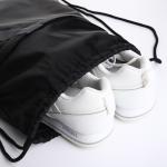 Мешок для обуви на шнурке, «ЗФТС», светоотражающая полоса, наружный карман, цвет чёрный