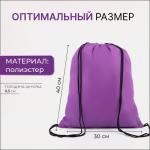 Мешок для обуви на шнурке, «ЗФТС», светоотражающая полоса, цвет сиреневый