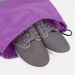 Мешок для обуви на шнурке, «ЗФТС», светоотражающая полоса, цвет сиреневый