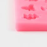 Молд «Снежные», силикон, 11,8*7 см, цвет розовый