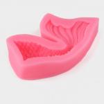 Молд «Хвост русалки», силикон, 10*5,8 см, цвет розовый