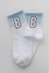 Детские носки стандарт Буква В комплект 1 пара Голубой