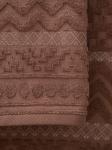 Махровое полотенце жаккардовое Соната беж- какао ПМА-6603 (118)