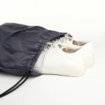 Мешок для обуви на шнурке, «ЗФТС», наружный карман, светоотражающая полоса, цвет серый