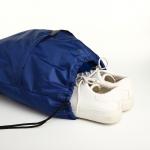 Мешок для обуви на шнурке, «ЗФТС», наружный карман, светоотражающая полоса, цвет синий