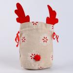 Мешок для подарков с рогами, р. 22 * 13 см