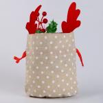 Мешок для подарков с рогами, 22 * 12 см, виды МИКС