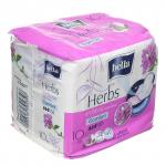 Прокладки женские гигиенические впитывающие Herbs verbena Comfort марки "bella" по 10 шт
