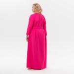Платье длинное с цельнокроенным рукавом, цвет "фуксия"