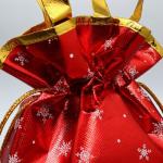 Пакет-мешок из нетканного материала «Дедушка Мороз», 25 х 32 см, Новый год