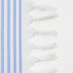Полотенце пляжное Пештемаль, цв. синий, 100*180 см, 100% хлопок, 180гр/м2