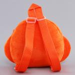 Рюкзак новогодний детский «Смешная змейка», плюшевый, цвет оранжевый, на новый год