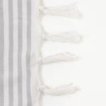 Полотенце пляжное Пештемаль, цв. серый, 100*180 см, 100% хлопок, 180гр/м2
