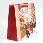 Пакет ламинированный вертикальный «Зимний город», ML 23 х 27 х 11,5 см, Новый год