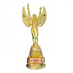 Кубок наградная фигура Ника «Лучший доктор», пластик, золото, 19,3 х 7 см.