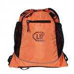 Рюкзак-мешок 46x42см, 1 отд., 4 карм., карман - сетка для мяча, фактурный ПЭ, усиленные углы, оранж.