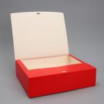 Коробка подарочная «Красный бант, тиснение », 31 х 24,5 х 8 см, Новый год