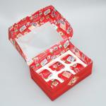 Коробка для капкейков складная с двусторонним нанесением «Новогодняя почта», 25 х 17 х 10 см, Новый год
