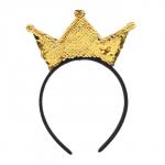 Новогодний ободок «Корона», с пайетками, цвет золотой