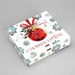 Коробка подарочная «Снежинки», 20 х 18 х 5 см, БЕЗ ЛЕНТЫ, Новый год