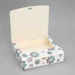 Коробка подарочная «Снежинки», 20 х 18 х 5 см, БЕЗ ЛЕНТЫ, Новый год