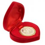 Медаль в бархатной коробке «Золотая свадьба 50 лет вместе», d= 5 см.