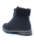 04-H823-1 BLACK Ботинки зимние женские (нубук, искусственный мех) размер 37