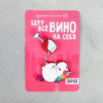 Набор значков «Беру вино на себя», 8 х 12 см