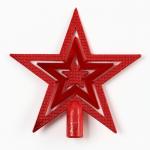 Ёлочная игрушка новогодняя «Звезда», на Новый год, цвет красный