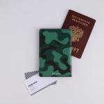 Обложка на паспорт с доп.карманом внутри «100% мужик», искусственная кожа