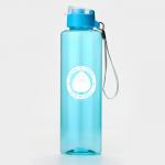Бутылка для воды «Люби себя», 600 мл, цвет голубой