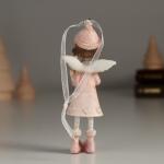 Сувенир полистоун подвеска "Девочка-ангел со звёздочкой в руках" 4,5х2,5х10,5 см