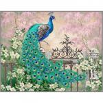Алмазная мозаика «Павлин в саду», 50 * 40 см, 35 цветов