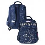 Рюкзак школьный 40 х 30 х 19 см, эргономичная спинка, Bruno Visconti 12-002 BUNNY LIFE, синий