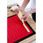 Армированный коврик для выпечки «Эклер», силикон, 60*40 см, цвет красный