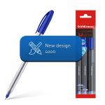 Набор из 3 ручек шариковых ErichKrause U-108 Stick Classic 1.0, Ultra Glide Technology, цвет чернил синий (в пакете)