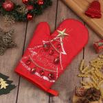 Варежка Доляна Елочка 26*16 см, 100% п/э