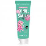 Детская гелевая зубная паста DINO's SMILE c ксилитом и вкусом жвачки, 60г, Consly