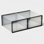 Коробка для хранения обуви с дверцей Доляна Large size, 26?33,5?16,5 см, 2 шт